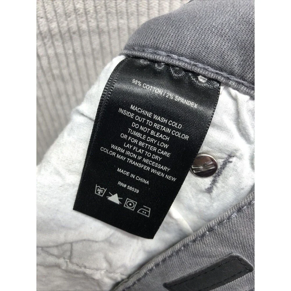 Kut From The Kloth MIA Toothpick Skinny Jeans Size 12 Gray Distressed - Picture 13 of 16